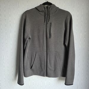 Old Navy Active Men's Go Dry Charcoal‎ Gray Black Zip-Up Hoodie Small